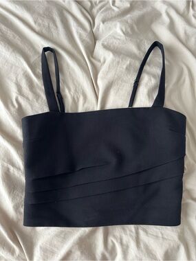 Abercrombie & Fitch Tailored Squareneck Set Top in Black size S